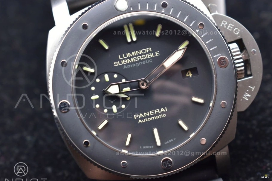 Black on Rubber Clone O 1:1 VSF V2 Edition P.9000 Super PAM389 Strap Best 1128